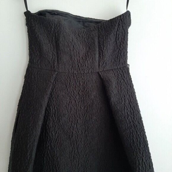 LORD & TAYLOR 424 Fifth Black Strapless Cocktail Dress Sz 0 - Picture 8 of 13